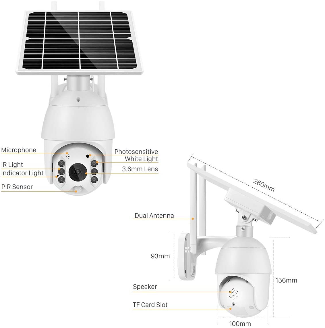 Solar Security Camera 1080P Two - way Audio - The Shopsite