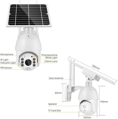Solar Security Camera 1080P Two - way Audio - The Shopsite