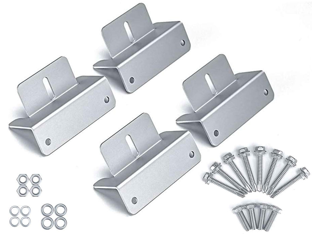 Solar Panel Mount Kit - Z Bracket For Rv/Roof Z Bracket For Rv/Roof Solar Panel Mounting Kit 4 Pcs