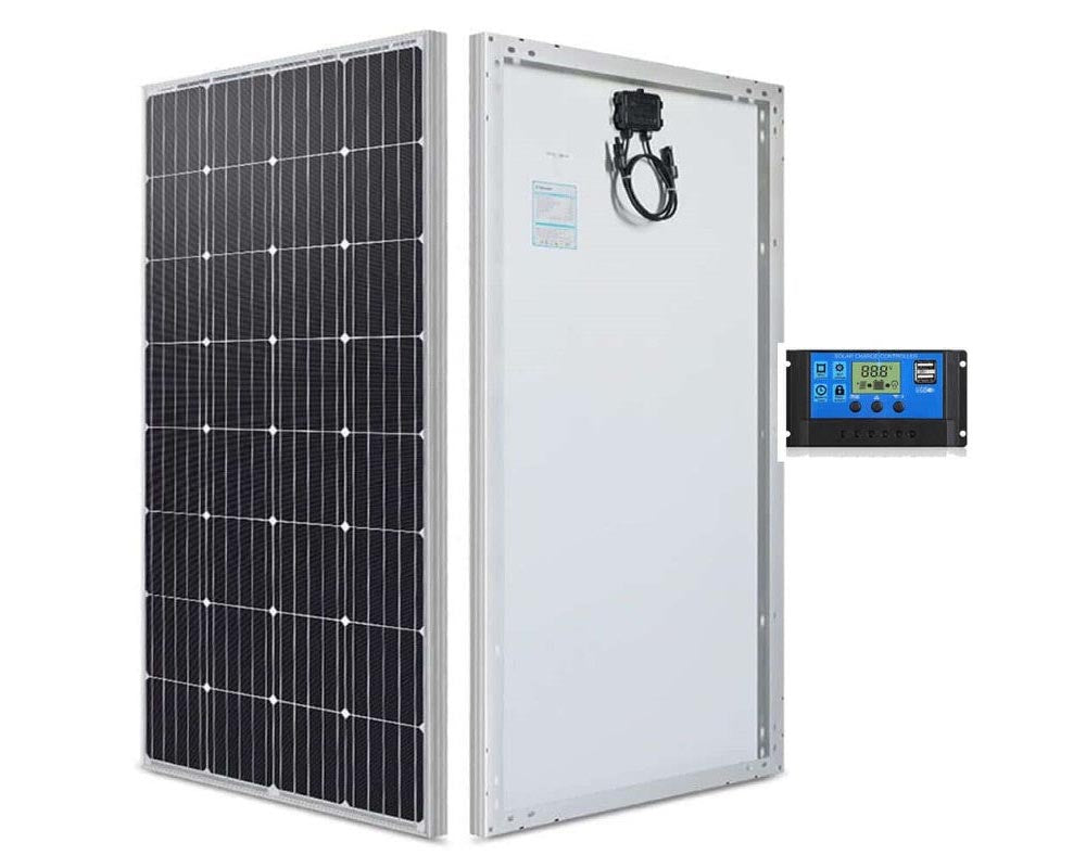 Solar panel with controller