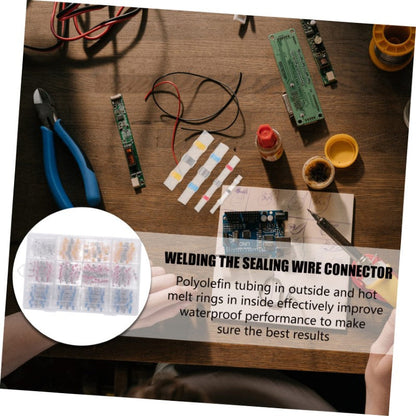 250pcs Solder Seal Sleeve Heat Shrink Butt Wire Connectors Terminals