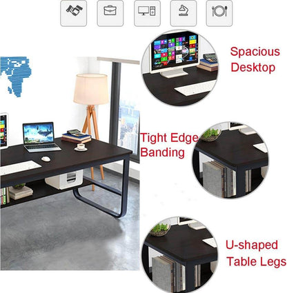 Computer Desk With Storage Bookshelf For Home Office,Desktop - The Shopsite