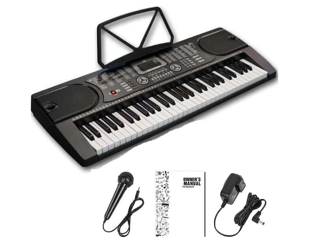 61 key keyboard piano with sustain and vibrato