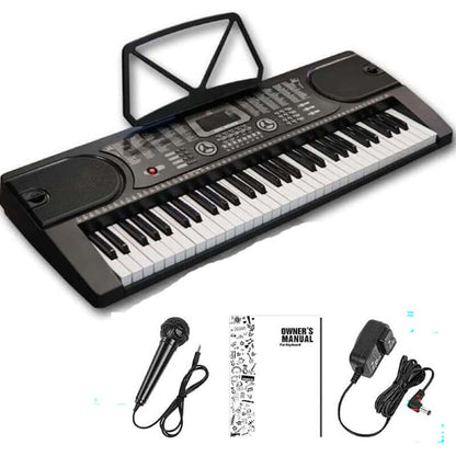 61 key electronic keyboard piano front view