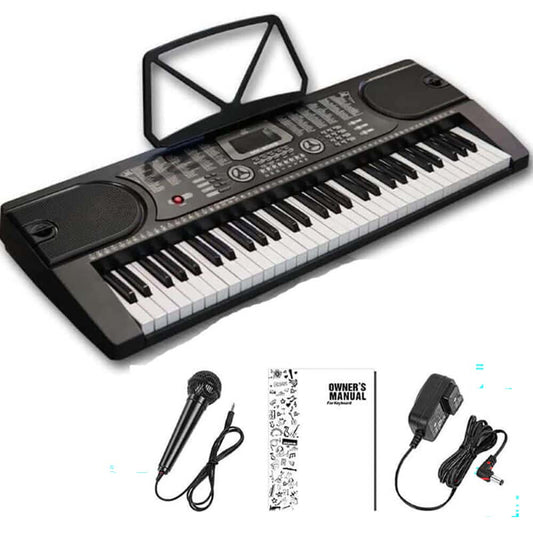 61 key electronic keyboard piano front view