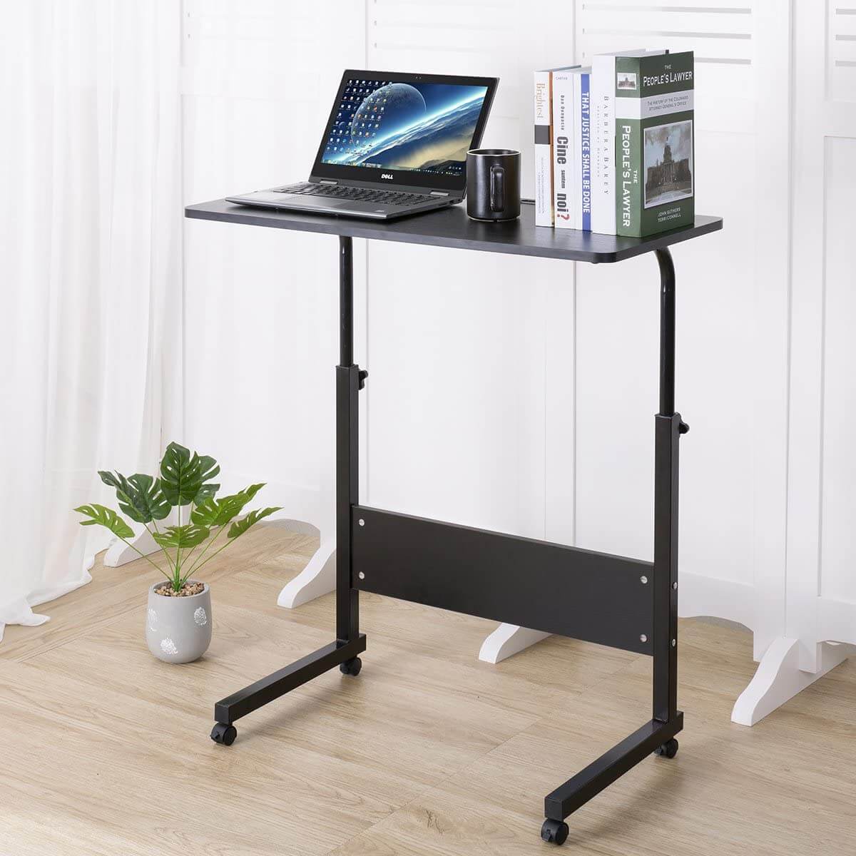 Adjustable Laptop Table Desk Stand with Wheels