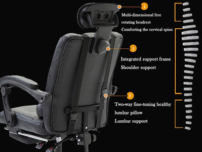 Office Chair with Footrest - The Shopsite