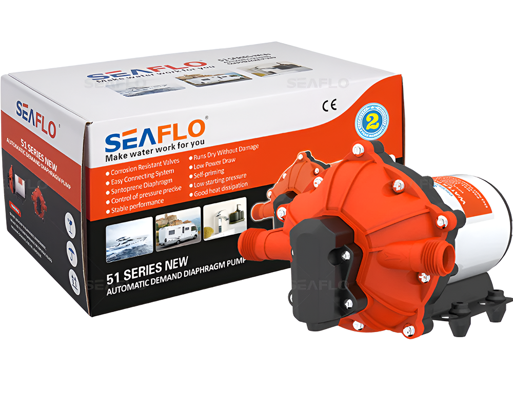 Seaflo 12V Dc Diaphragm Pump 5.0Gpm 60Psi