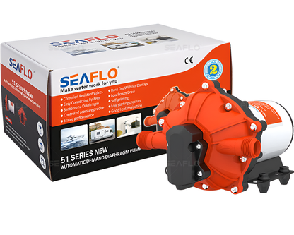 Seaflo 12V Dc Diaphragm Pump 5.0Gpm 60Psi