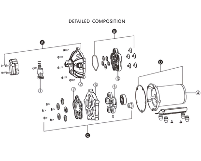 Seaflo 12V Dc Diaphragm Pump 5.0Gpm 60Psi