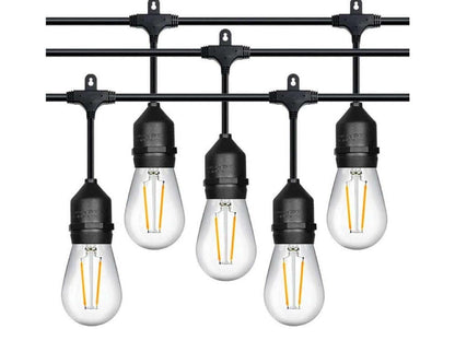 Warm glow festoon lights