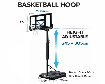 Portable Adjustable Basketball Hoop Board