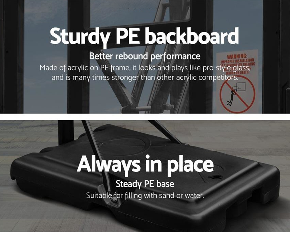 Outdoor basketball hoop with nylon net