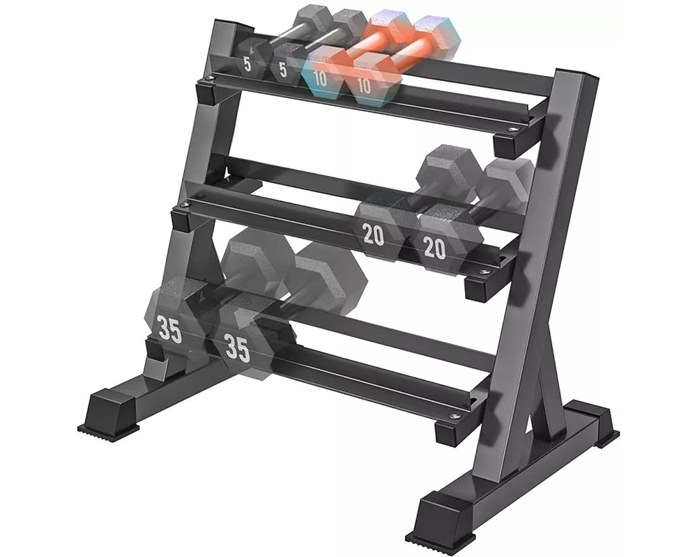 Gym dumbbell rack organizer