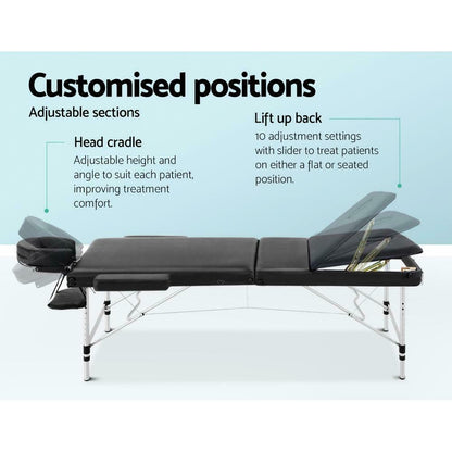 Massage Table 3 Fold 80cm - The Shopsite