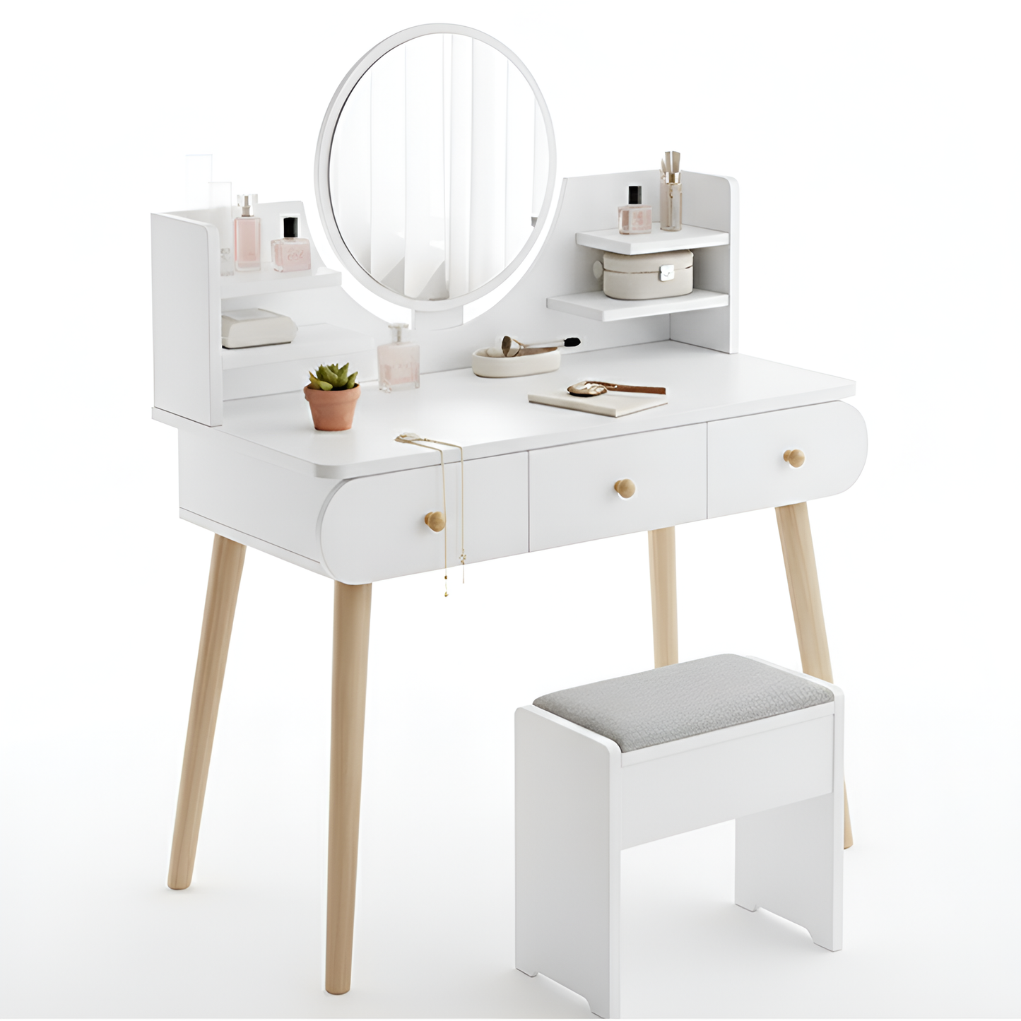 Dressing Table With Mirror