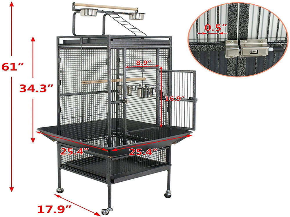 Bird Cage Parrot Aviary Perch Carrier