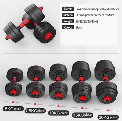 Adjustable weight dumbbells