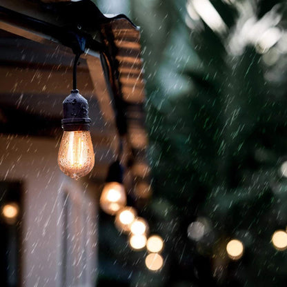 String lights hanging