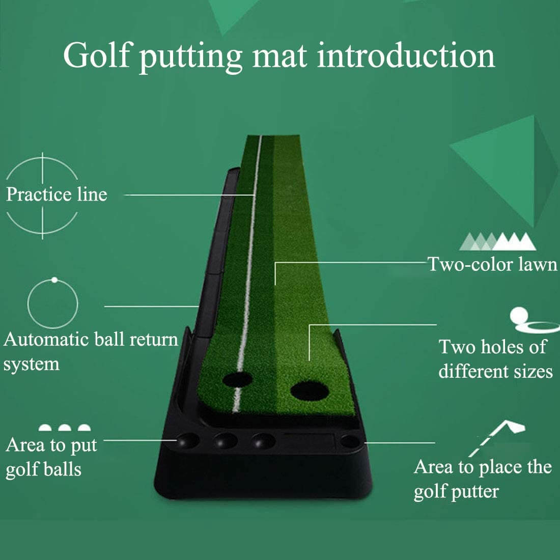 Artificial grass golf mat