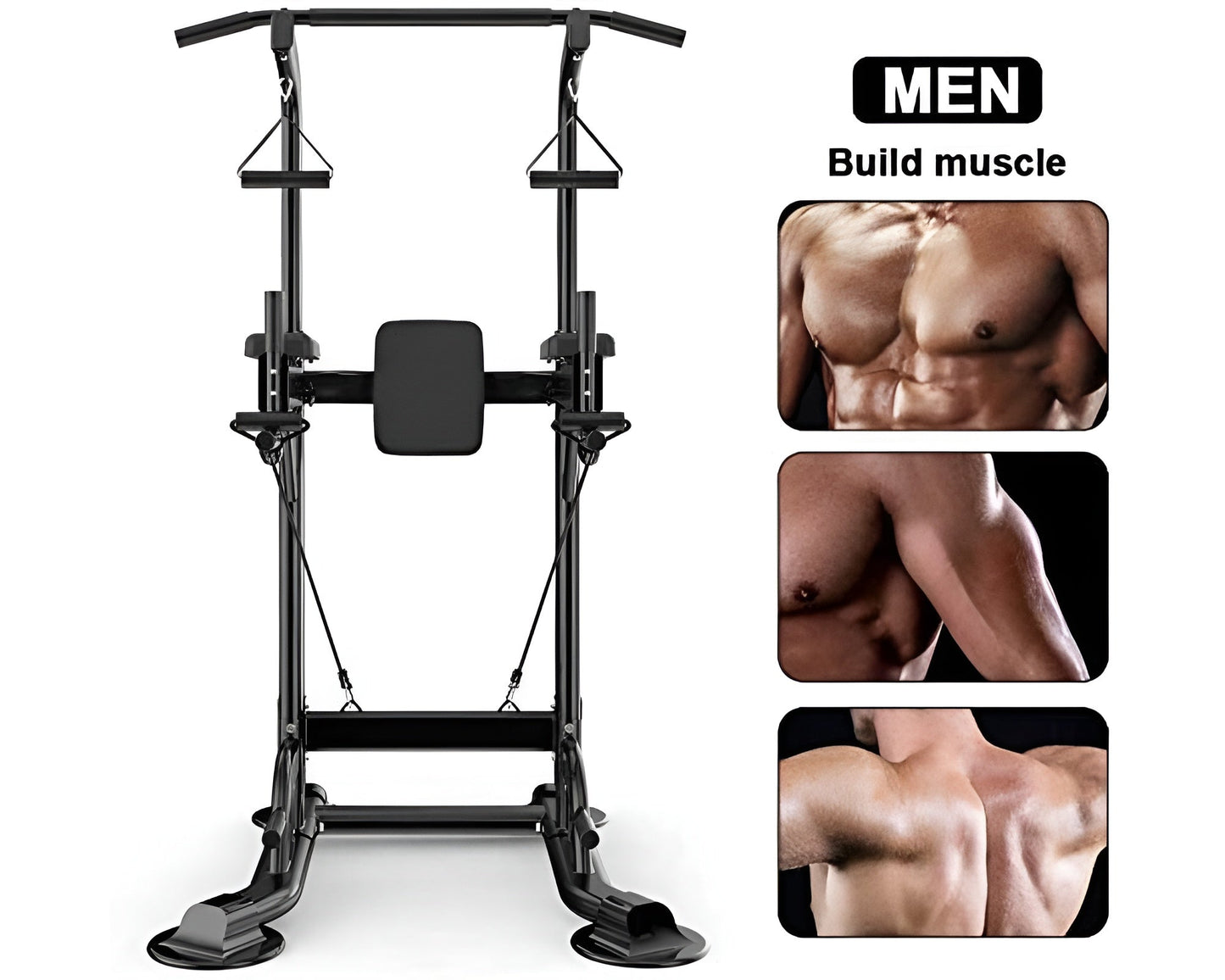 Power Tower Pull Up Bar Dip Station Bench