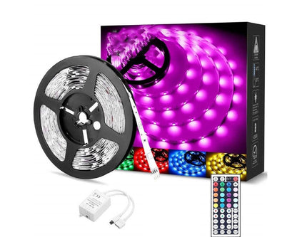 Led Strip Light Kit 5M 240Led 5050 Rgb With 44 Key Controller