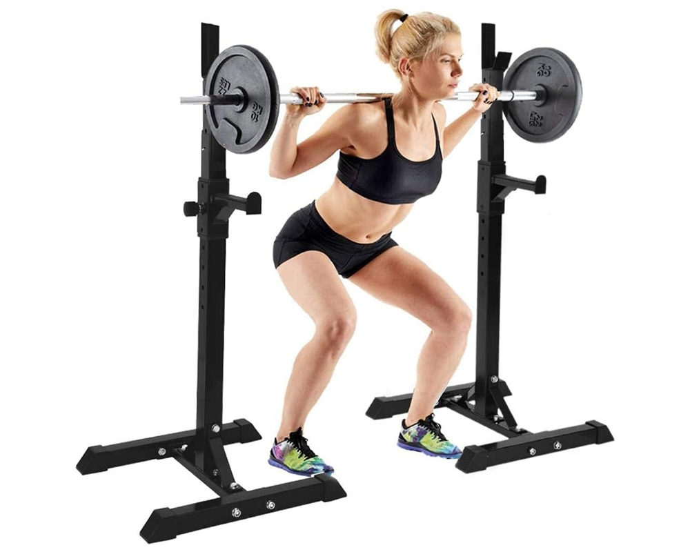 Squat Rack Weight Adjustable Lifting Stand