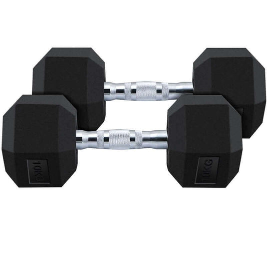 Dumbbells Set 2X 10kg hex weights - The Shopsite