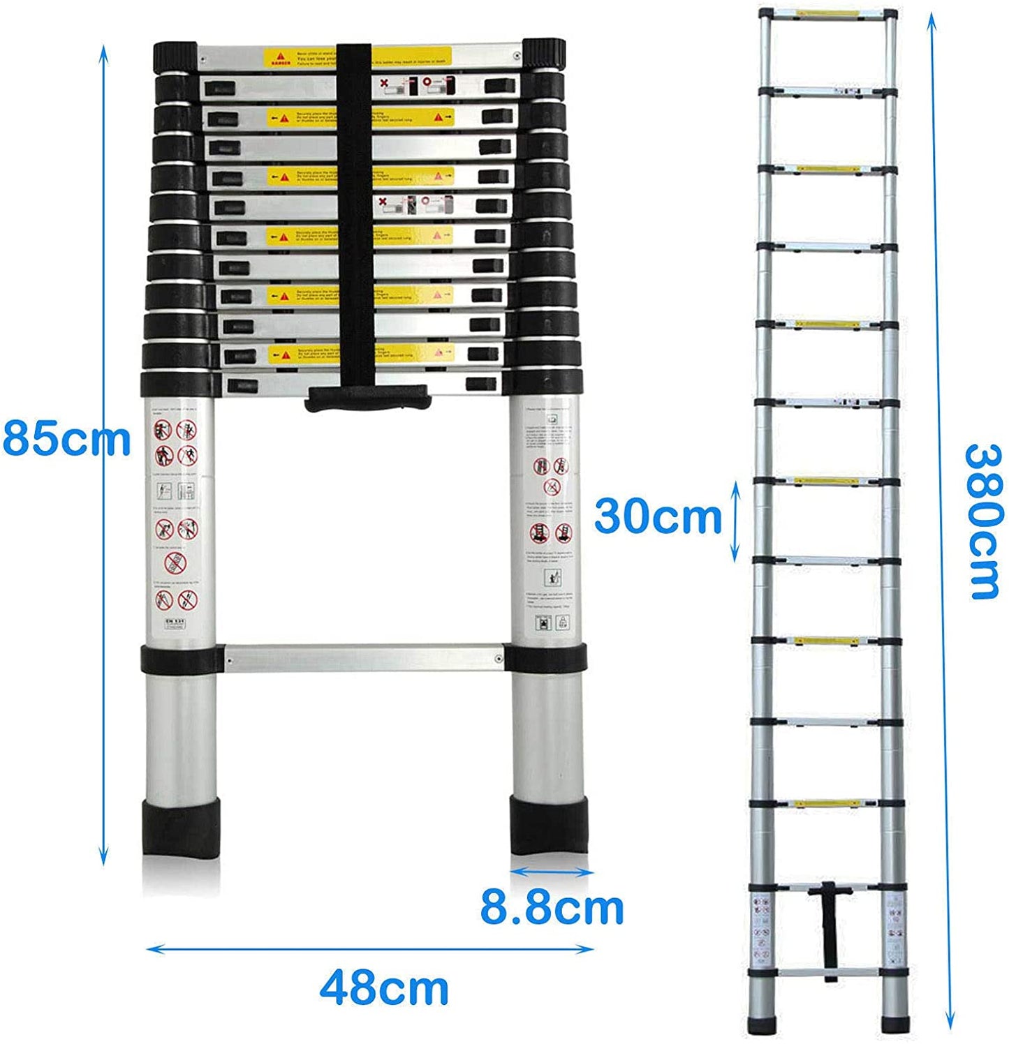 Telescopic Ladder Aluminum 3.8Meter Multi-Purpose