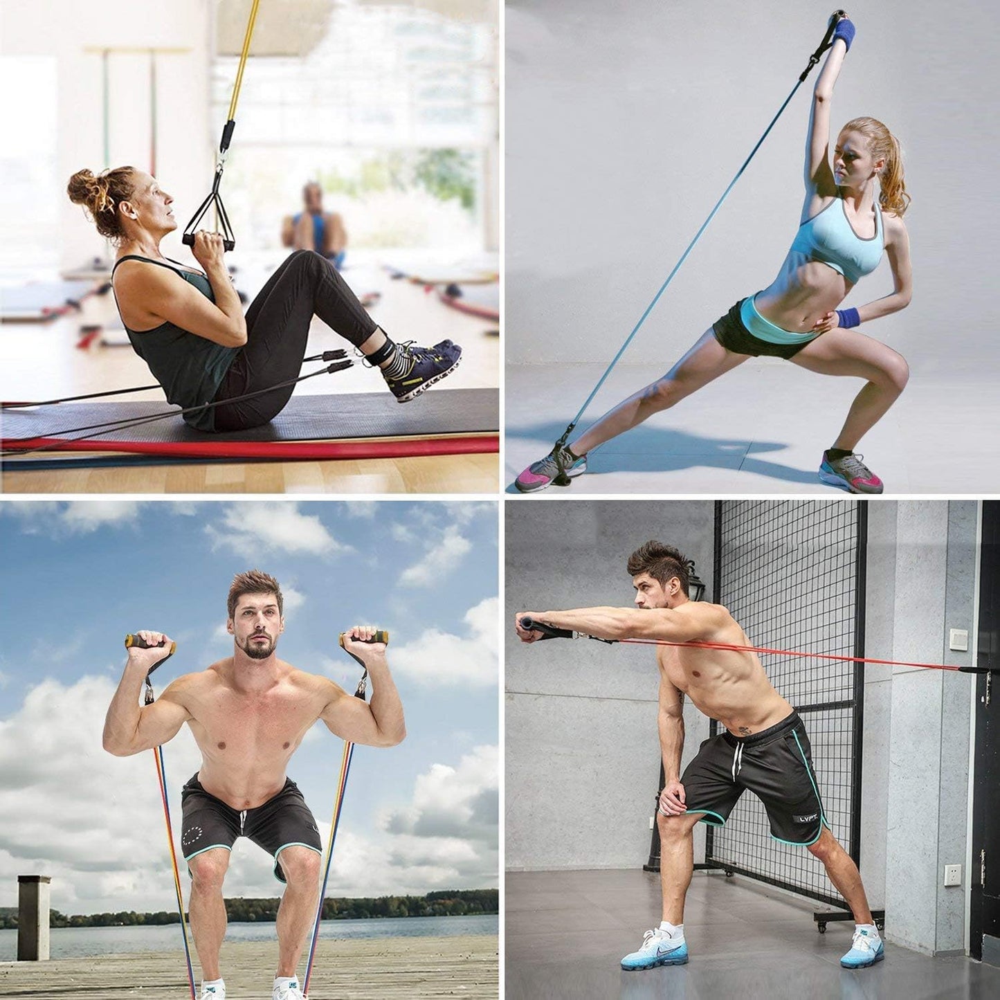 Fitness Exercises Resistance Bands Set