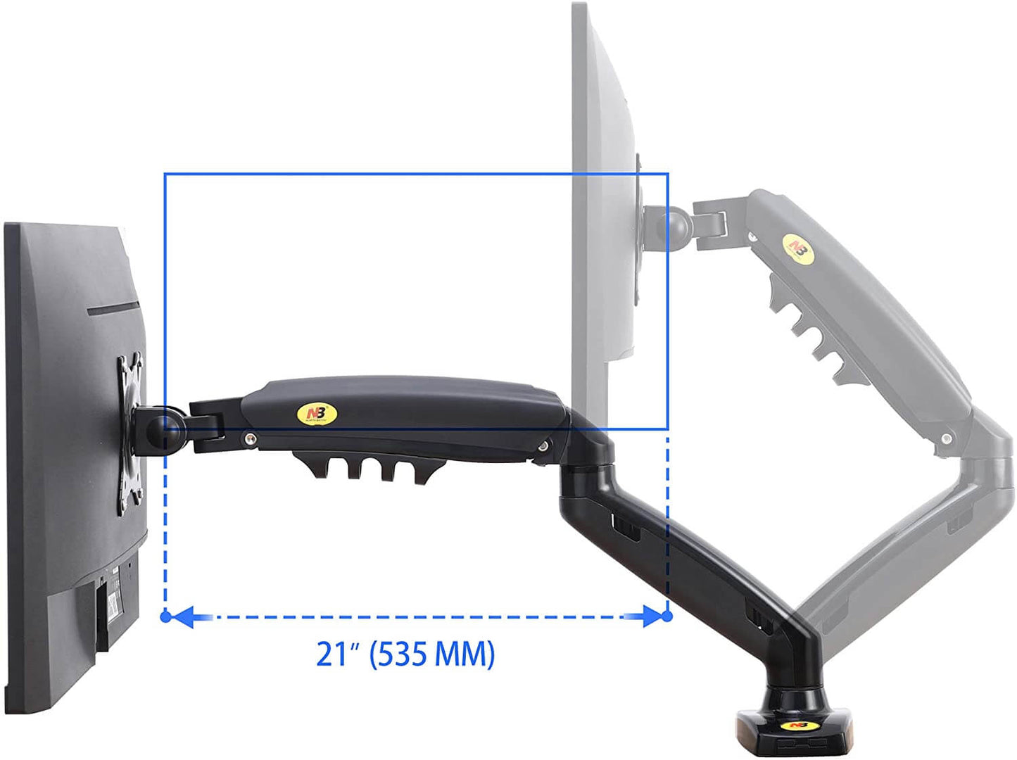 Dual Arm Monitor Stand Bracket Mount - The Shopsite