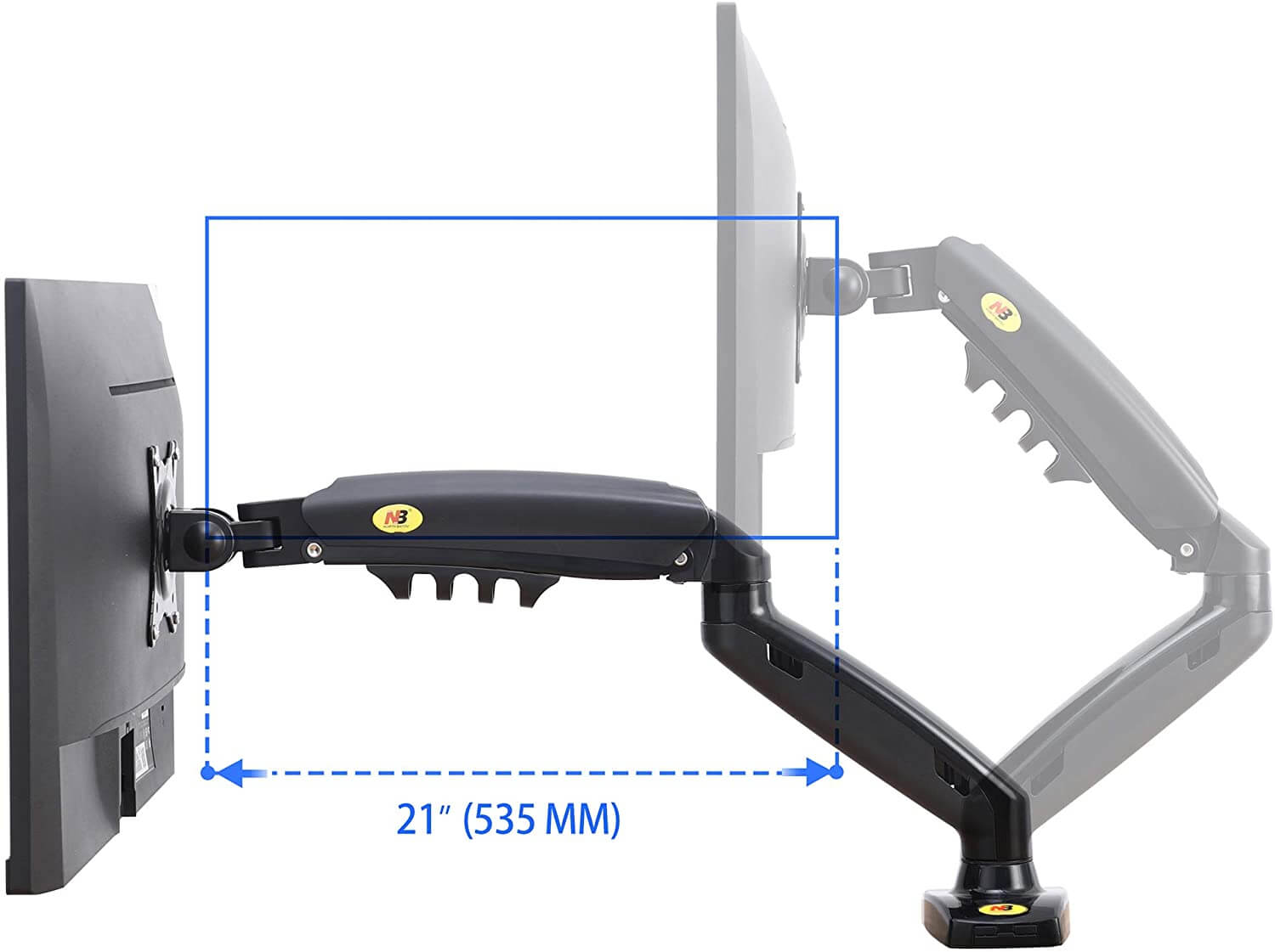 Dual Arm Monitor Stand Bracket Mount - The Shopsite