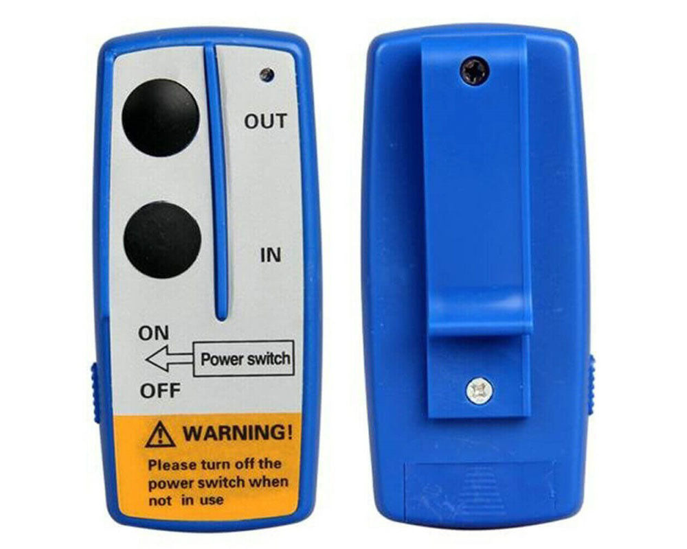 Winch remote with batteries