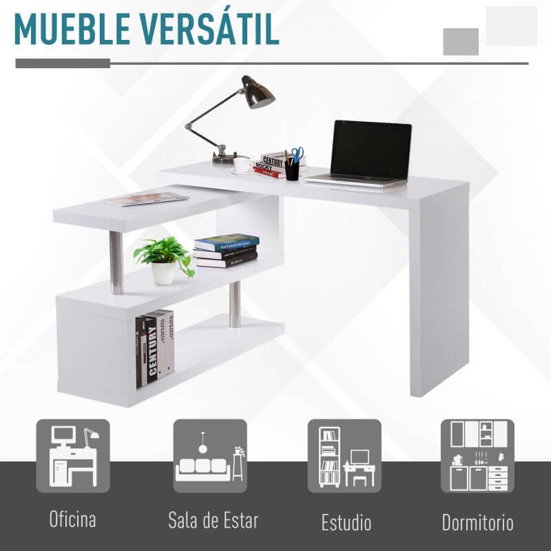 Computer Desk Office Desk With Shelves For Home Office - The Shopsite