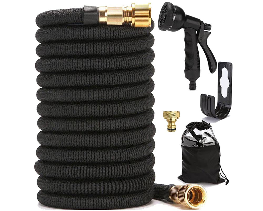 Garden hose with holder