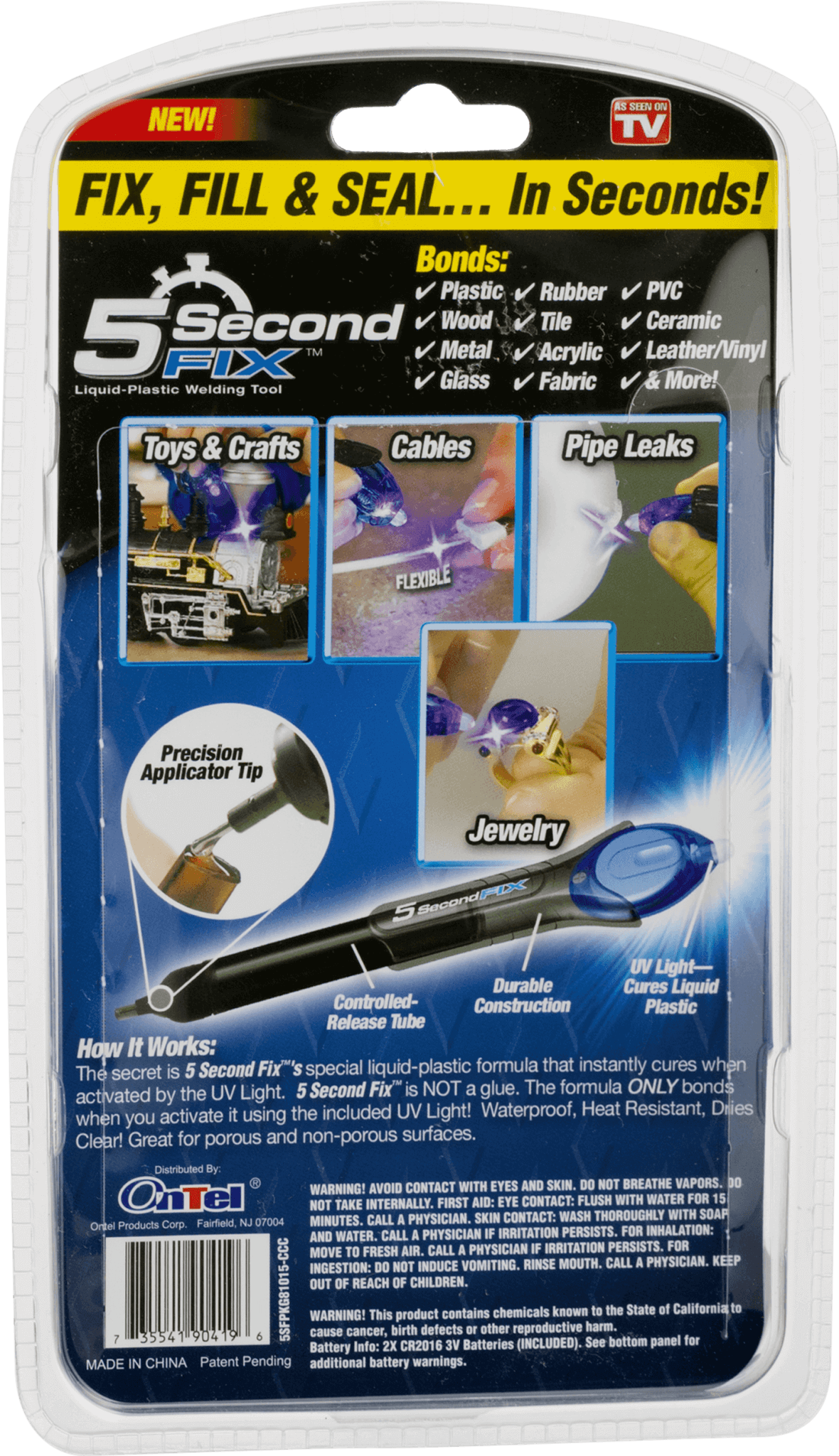 5 Second Fix glue with UV light