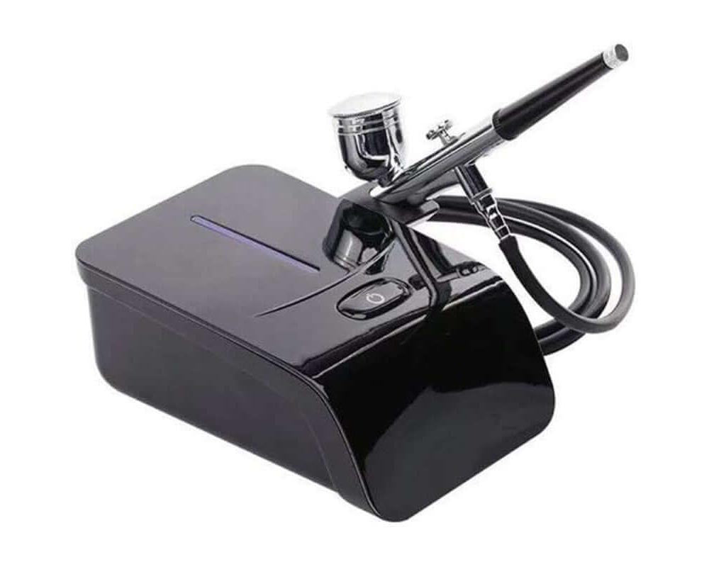 Airbrush compressor with holder