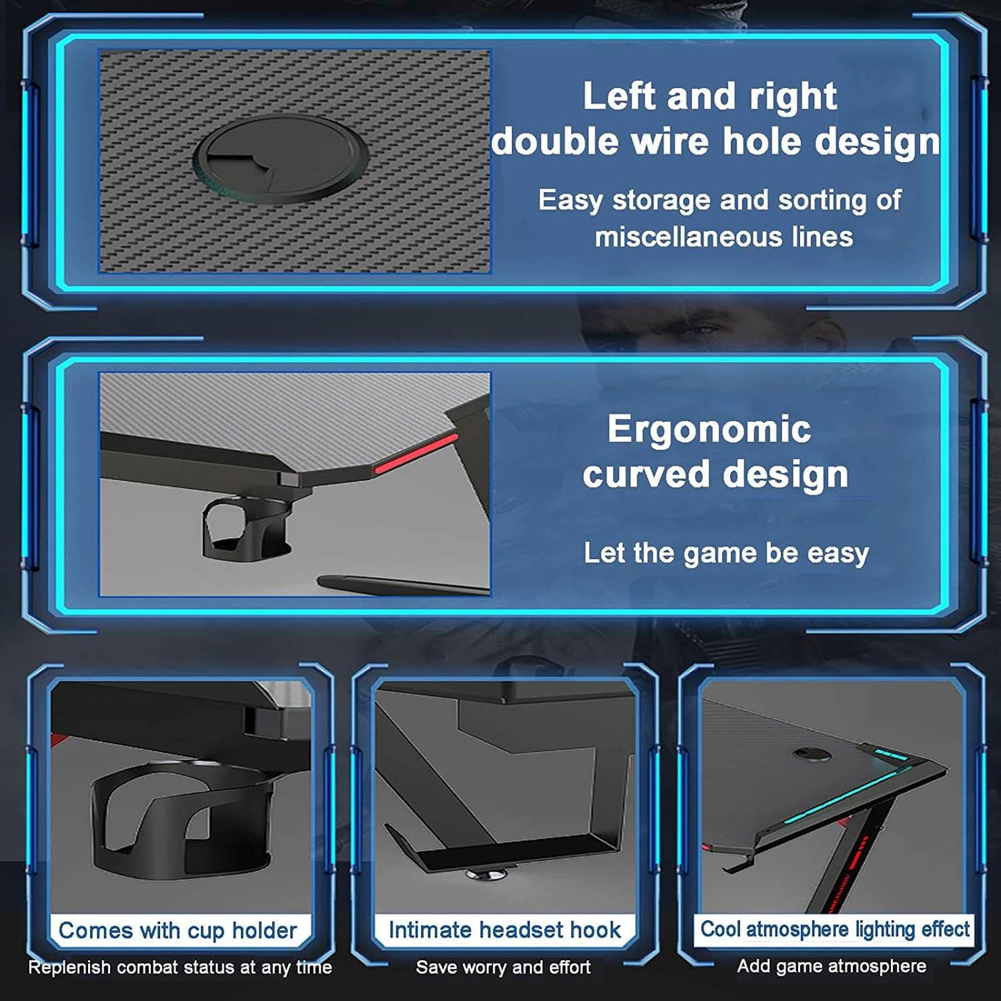 Computer Gaming Desk 120CM