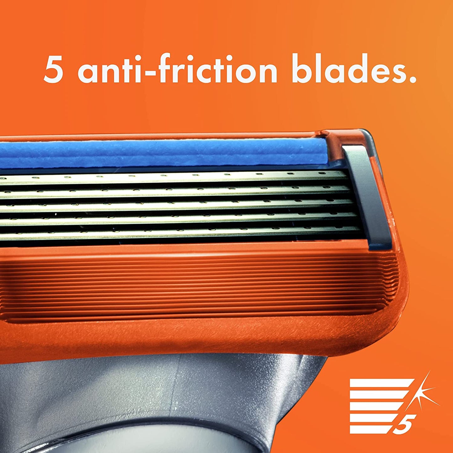 Five blade razor cartridges