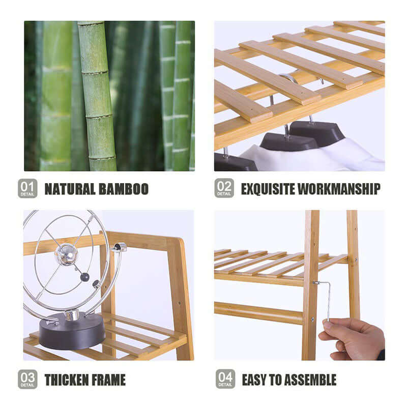 Bamboo Wardrobe Cloth Organizer - The Shopsite