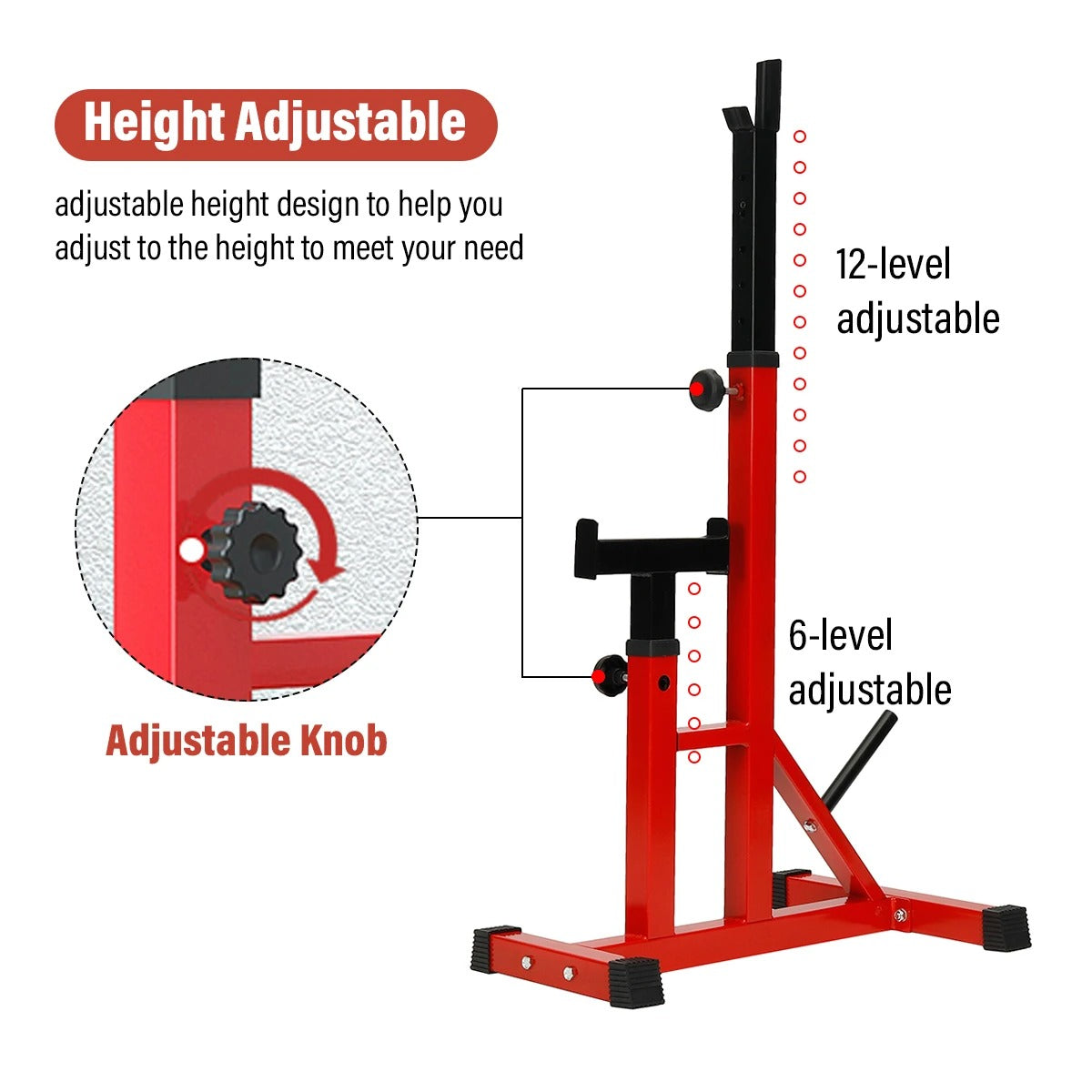 Multi-Adjustable Squat rack Lifting Barbell Stand Fitness Rack