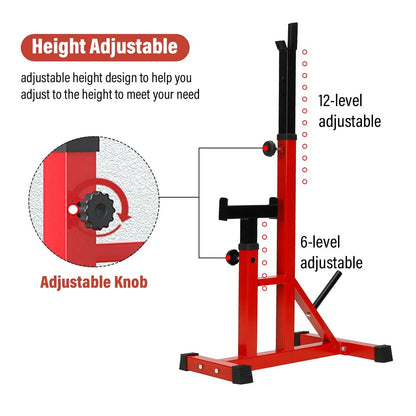 Multi-Adjustable Squat rack Lifting Barbell Stand Fitness Rack