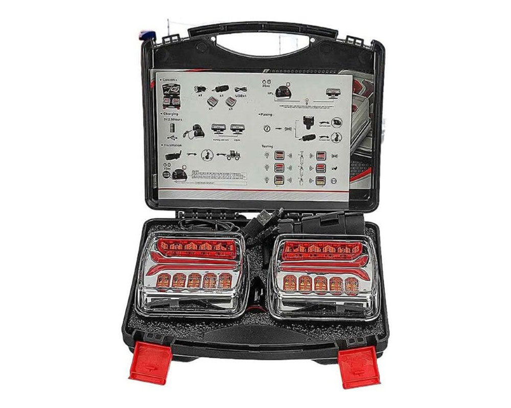 Magnetic Wireless LED Trailer Truck Tail Lights Kit