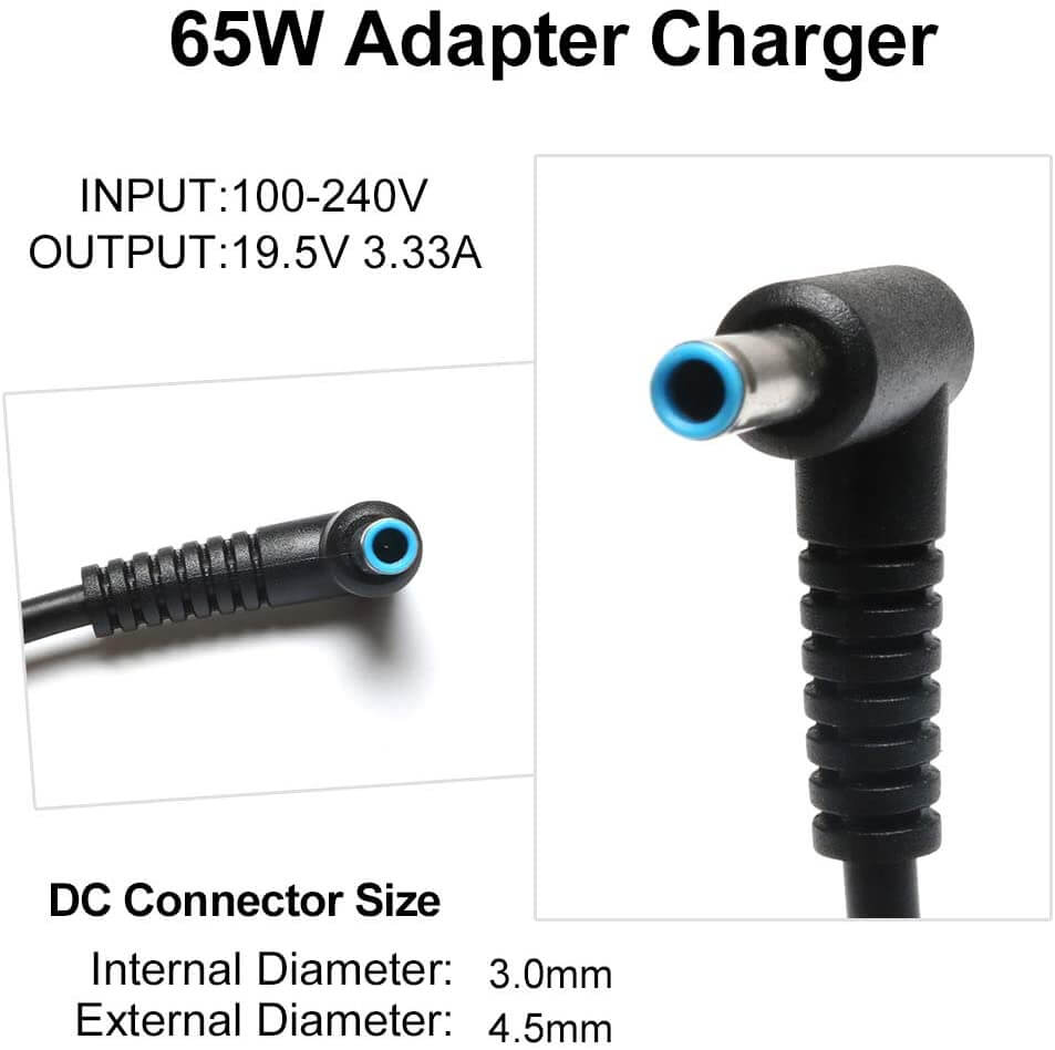 Blue tick 65W Laptop Charger for HP Chromebook - The Shopsite