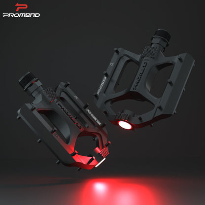 Mountain Bike Pedals LED Pedals Bicycle Flat Pedals (Black)