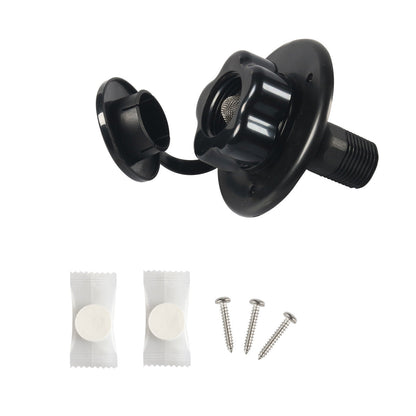 RV City Water Inlet with Check Valve (Black)