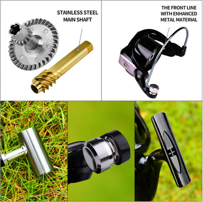Metal Spinning Fishing Reel Left/Right Retrieve 5.2:1 12 Ball Bearings