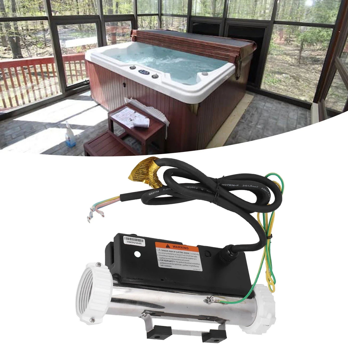 SPA Pool Inline Thermostat H15-R1 Hydromassage Bathtub