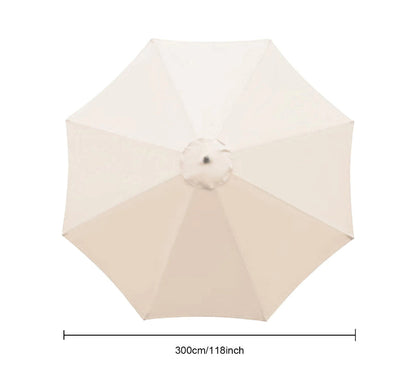 5 Colour 3M/8-Arm Parasol Replacement Cloth Round Garden Umbrella Cover