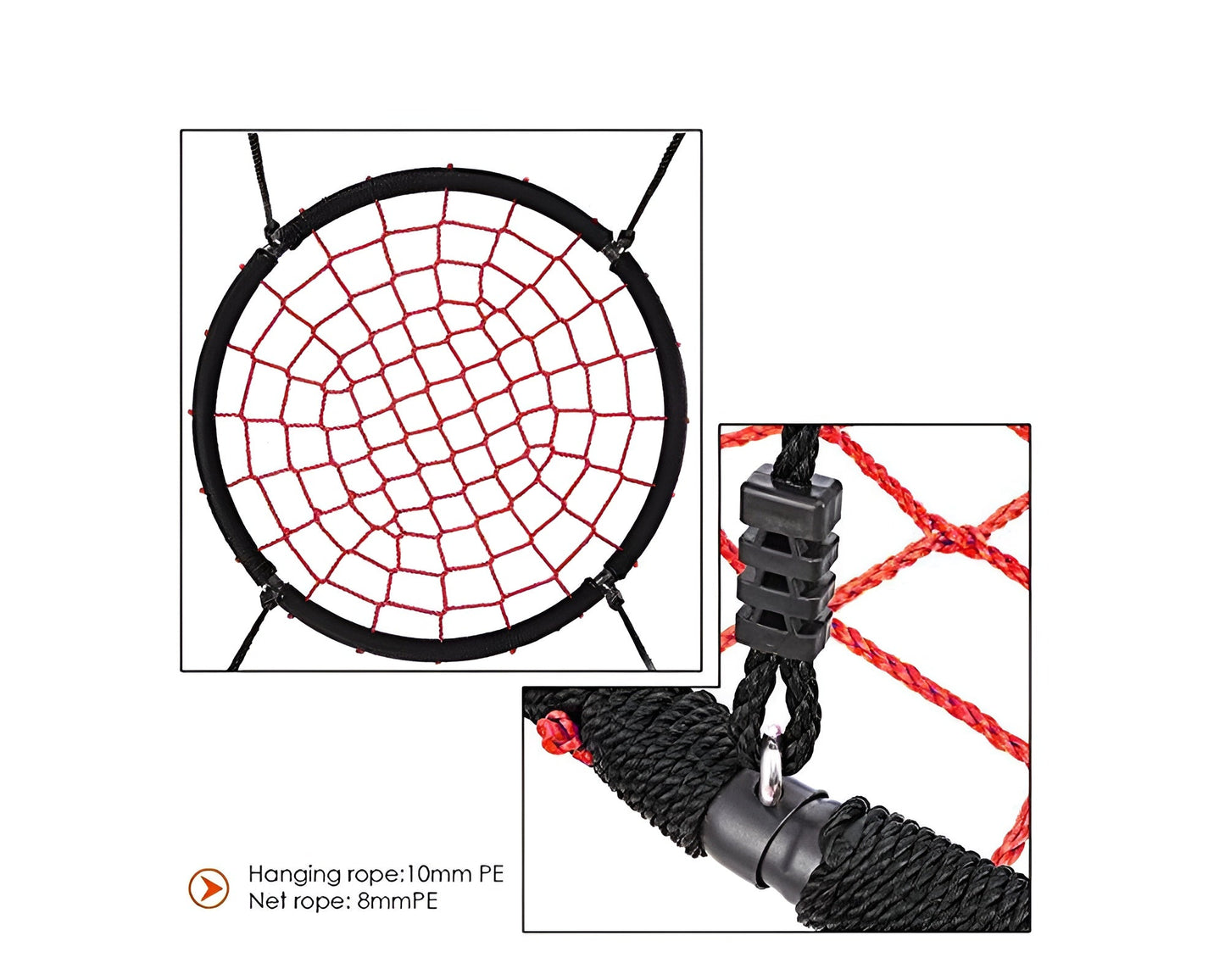 Hammock Swing Seat 60cm Spider Web Round